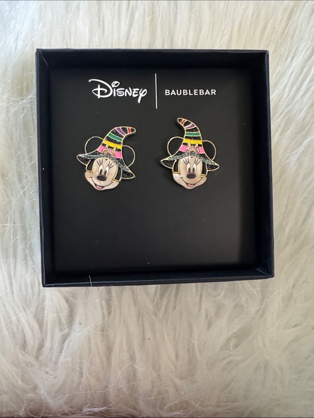 Disney x BaubleBar Minnie Mouse Witch Hat Stud Earrings